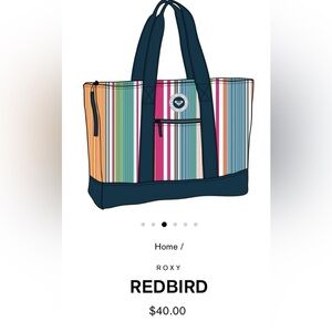🆕Roxy Red Bird style tote. NWT. Color: R — BRIGHT WHITE MEXI ST
